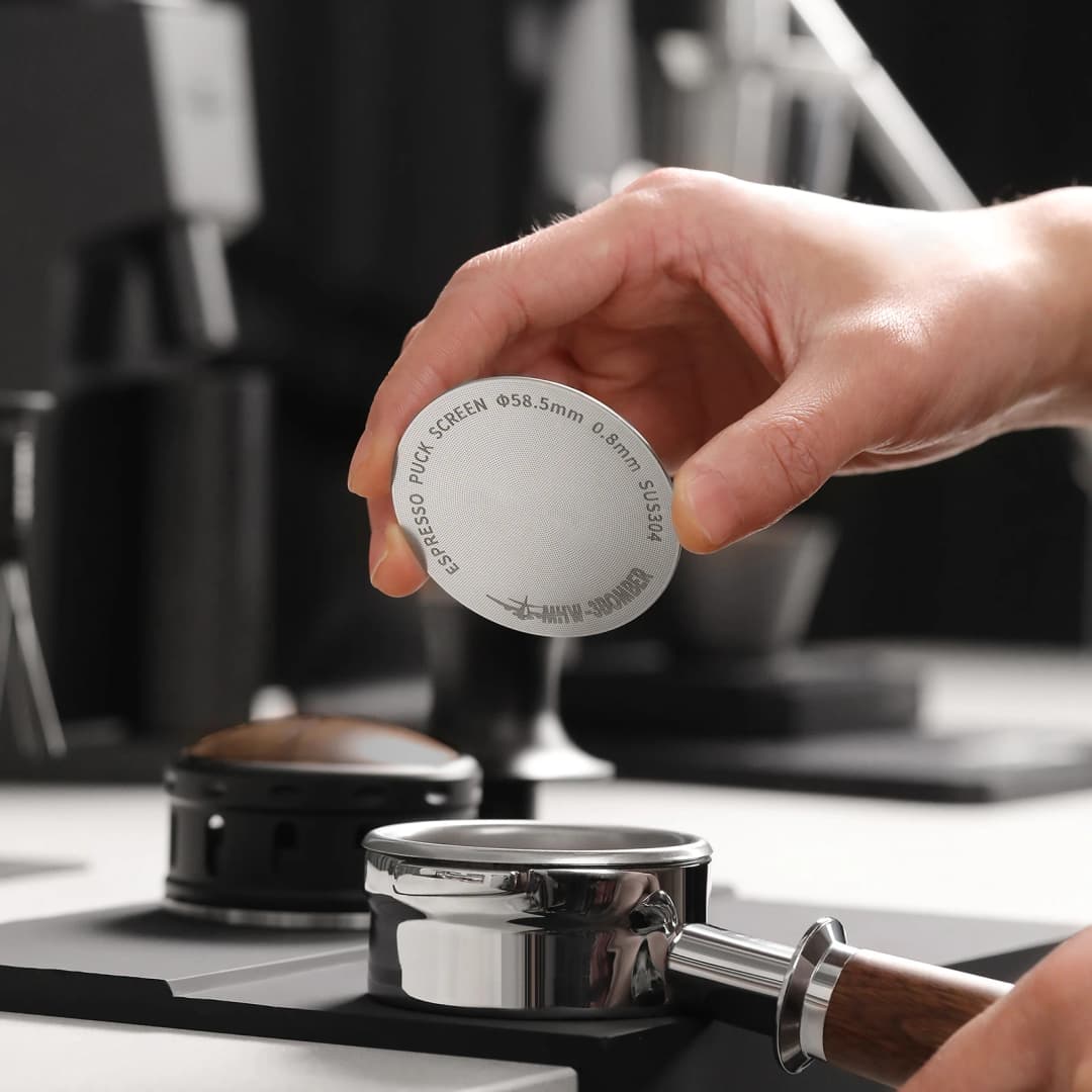 MHW-3BOMBER Espresso Puck Screen for 51/53/58.5MM Reusable  Stainless Steel/Titanium Coffee Filter 0.8/0.2MM Coffee Accessorie - 3