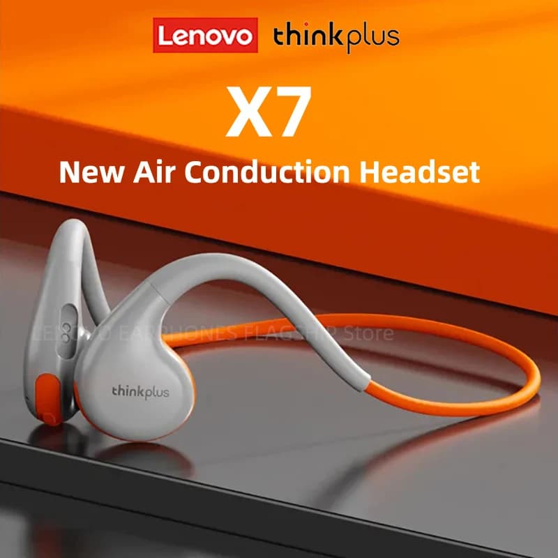 Lenovo-X7 التوصيل الهواء سماعة ، سماعات بلوتوث لاسلكية 5.3 ، التوصيل العظام ، سماعة الرياضة ، في الهواء الطلق سماعات الأذن ميك ، الأصلي