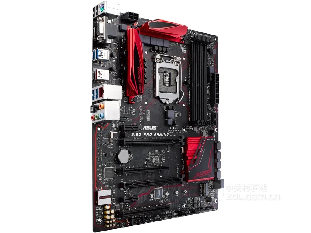 لوحة أم مستعملة ASUS B150 PRO GAMING، شريحة Intel B150، مقبس LGA 1151، 4 فتحات DDR4 DIMM، 64 جيجابايت، PCI-E 3.0، M.2 SATA3، VGA، HDMI، USB3.1، ATX - 5