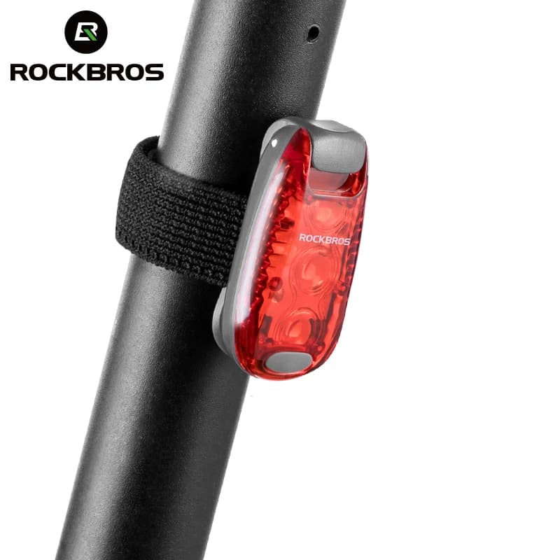 ضوء خلفي للدراجة ROCKBROS Mini MTB، ضوء تحذيري للخوذة، ضوء حقيبة خلفية، ضوء محمول للجري، إكسسوارات دراجات