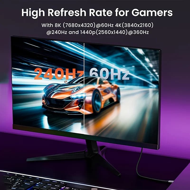 ASUS USB-C To DP-compatible Cable DP to DP 8K@60Hz Display Type C2.1 To 4K 144Hz Display 1.4 Cable Thunderbolt 3 4 for MacBook - 4