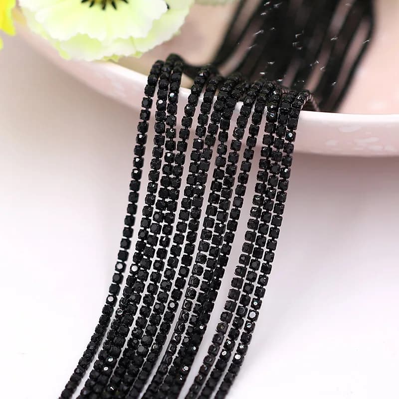 1 ياردة كامل اللون 22 اللون مخلب حجر الراين SS6 ss12 كريستال شرابة Diy بها بنفسك الملابس القرط اكسسوارات الخرز الماس سلسلة وحيد القرن - 4