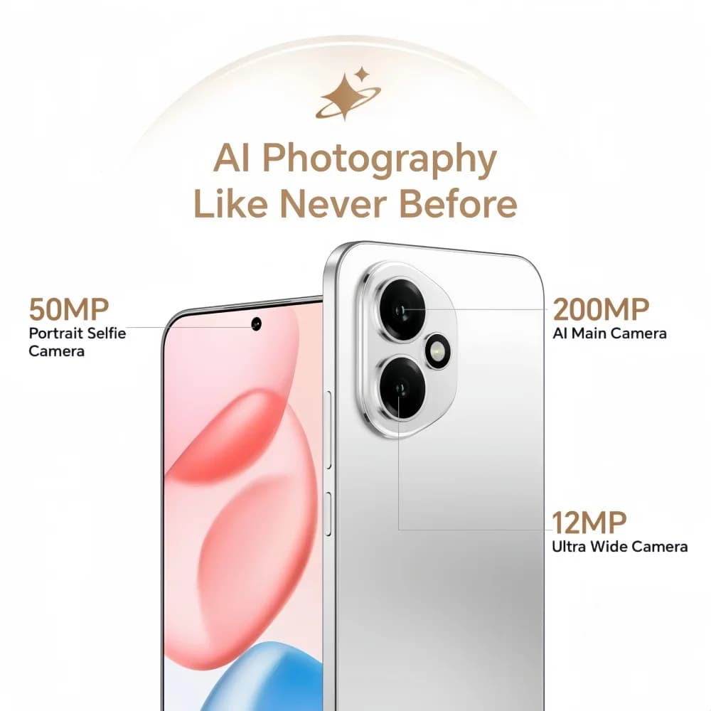 New HONOR 400 5G Smartphone Global Version Snapdragon 7 Gen 3 6.55" AMOLED Display 200MP Dual Camera 6000mAh 80W SuperCharge NFC - 2