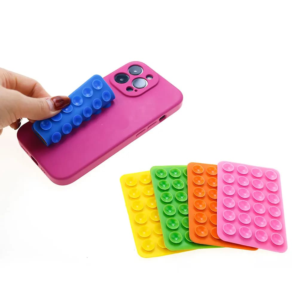 Silicone World Square Silicone Mobile Phone Fixing Suction Cup Car Mounted Bracket Phone Case Universal Anti Slip Suction Cup - 3