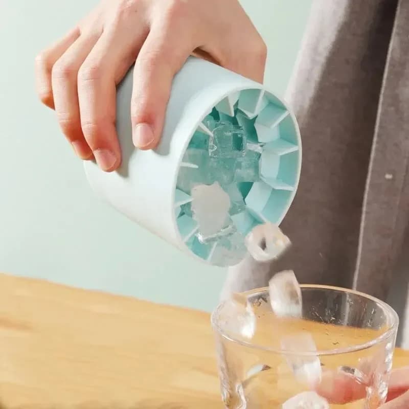قالب مكعبات ثلج من السيليكون دلو ثلج دائري صانع ثلج مجمد يدوي منزلي صيفي أدوات بار إبداعية لقالب مكعبات الثلج - 4