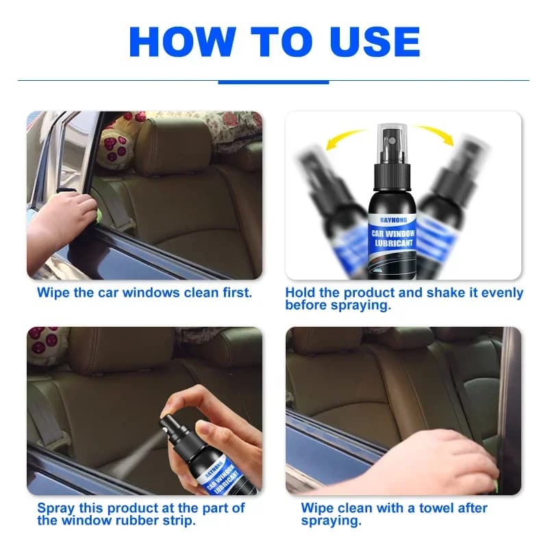 60ml Window Lubricant Rubber Door Rubber Strip Car Softening Maintenance Eliminates Noise Universal Car Products - 4