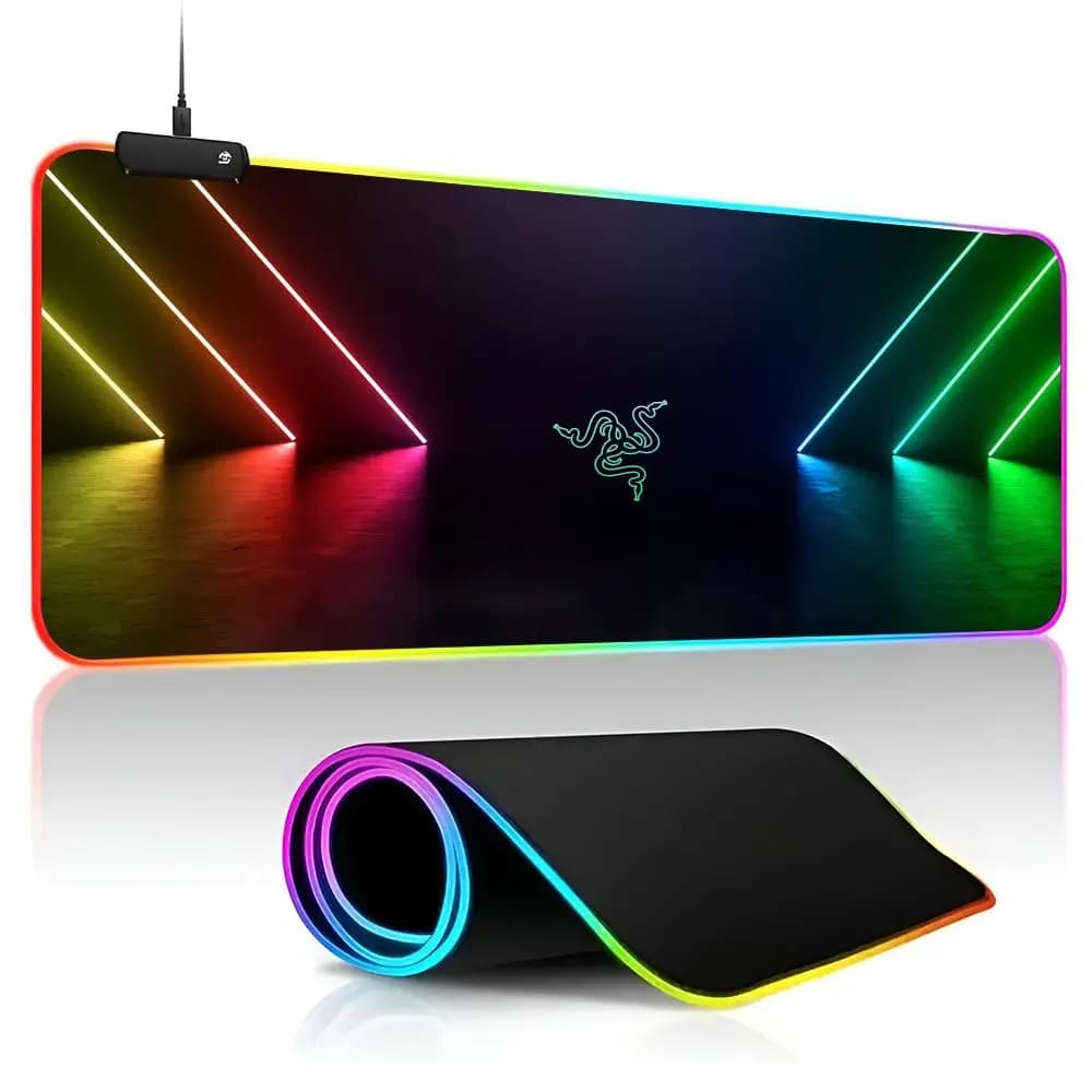 صور رسمية Razer لوحة ماوس ألعاب RPG 40x90 سم لوحة ماوس ألعاب إضاءة LED لوحة مفاتيح مضيئة - 6