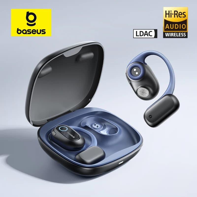 Baseus Bowie MF1/Eli 15i Fit Open-Ear Sport Wireless Earphones Bluetooth 5.4 EarHooks Big Bass Sport Earbuds 60Hrs Playtime