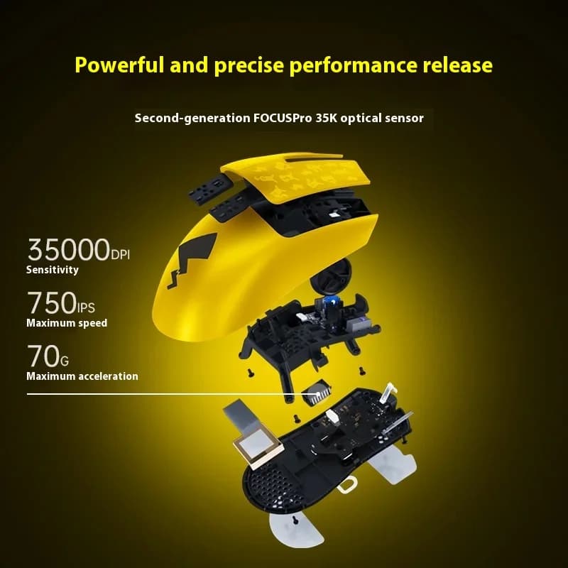 Razer Pokémon Pikachu Collaborative Wireless Mouse Professional Version V3 For Computer Games High Precision Optical Sensor - 3
