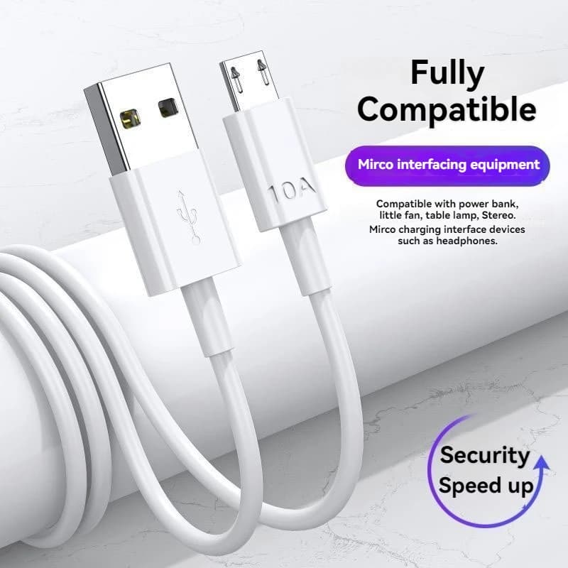 3 قطع كابل مايكرو USB NNBILI 10A شحن سريع سلك USB لهواتف سامسونج جالاكسي S7 S6 PS4 MP3 TV هواتف أندرويد كابلات بيانات - 2