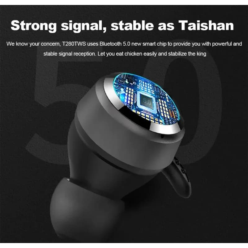 سماعات أذن بلوتوث JBL T280 لاسلكية TWS مع ميكروفون مزدوج لمكالمات واضحة مناسبة للألعاب والجري والتمرين - 3
