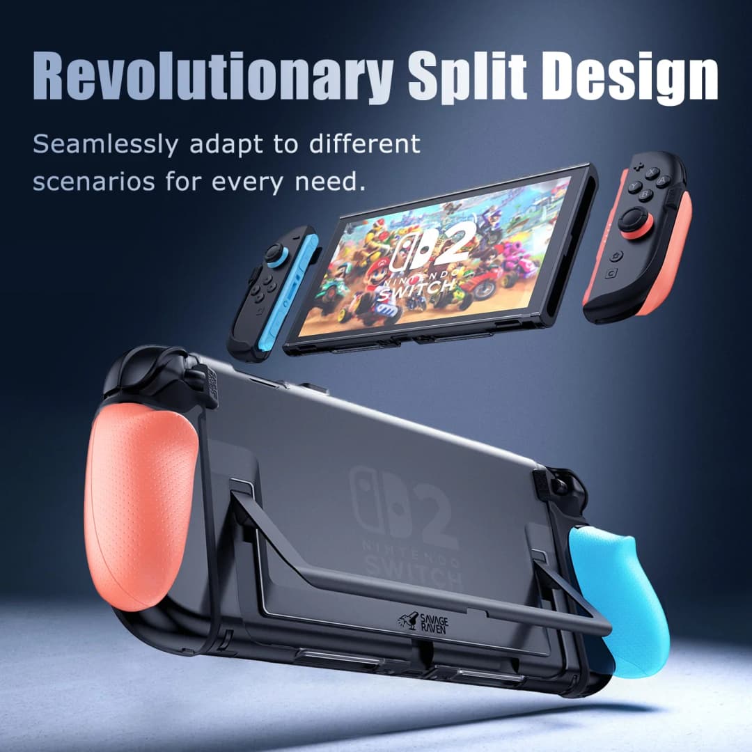Savage Raven by Skull & Co. FissionGrip Dockable Revolutionary Split Protective Case for Nintendo Switch 2 - 2