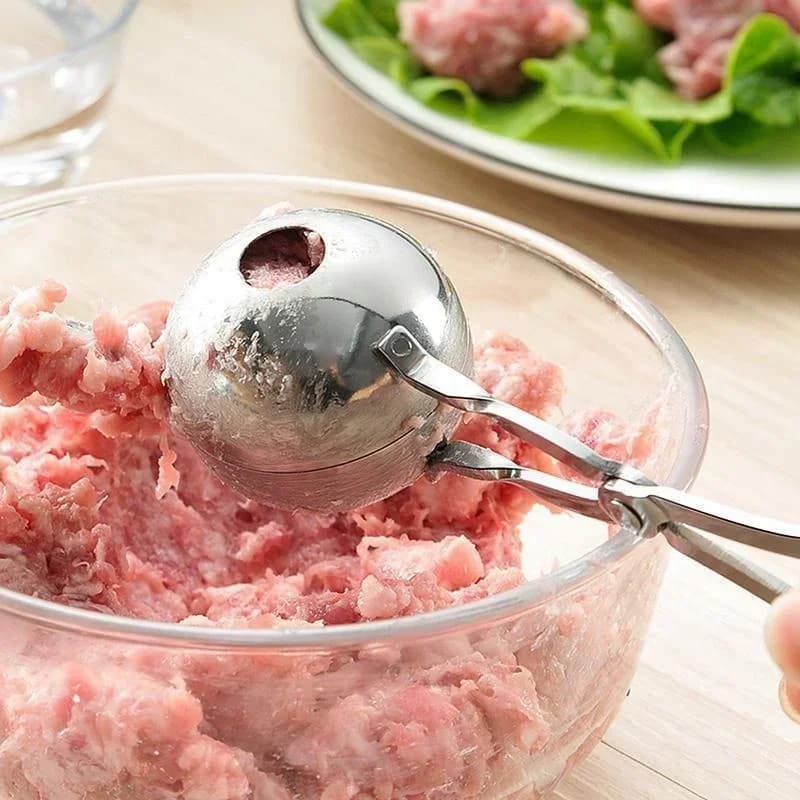 Meat Ball Maker Tool Stainless Steel Clip Round Rice Ball Shaper Spoon Meatball Making Mold Non Stick Stuffed Kitchen Gadget - 4