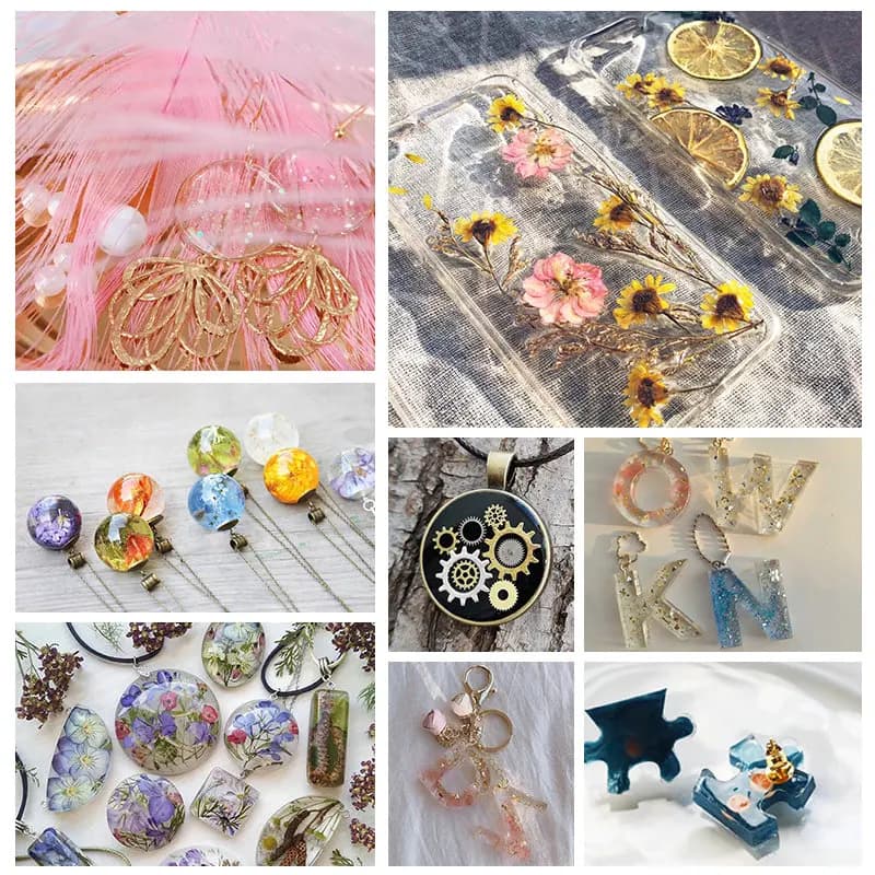 Transparent Epoxy Resin Casting Molds Kit Silicone Mold With Epoxy Glue For Earring Keychain Jewelry Making DIY Moule Silicone - 5