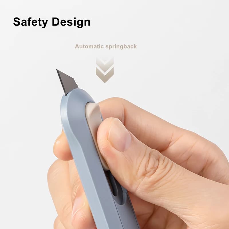 KHINSUN Portable Paper Cutter Mini Cutting Knife 4 Colors  Envelop Box Opener Easy Carry Cutters Knife Stationery - 3