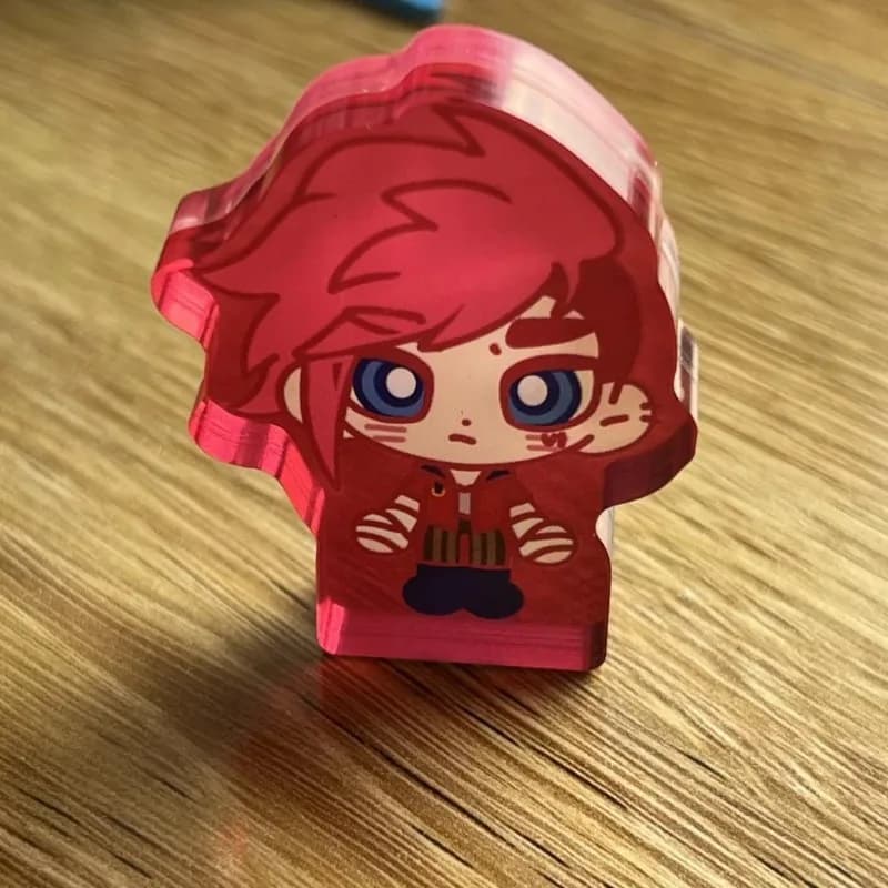 Arcane：League of Legends Acrylic Brick Keychain Jinx Vi Plate Desk Decor Standing Collection Ornament  Kids Friends Gift Toy Cos - 5