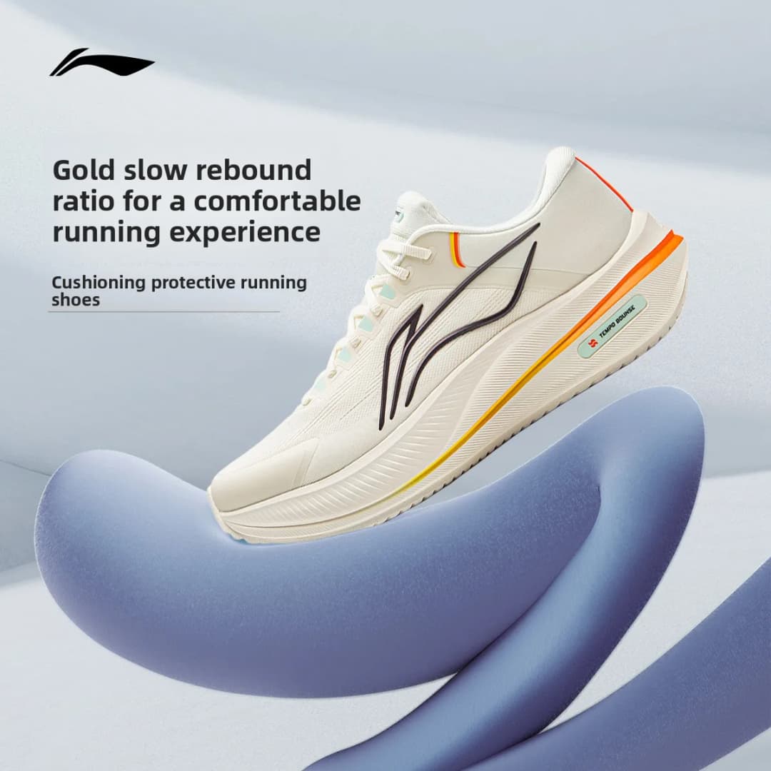 LI NING YUEYING5 أحذية جري للرجال خريف وشتاء جديدة دعم ثابت حماية نعل سميك ماص للصدمات - 4