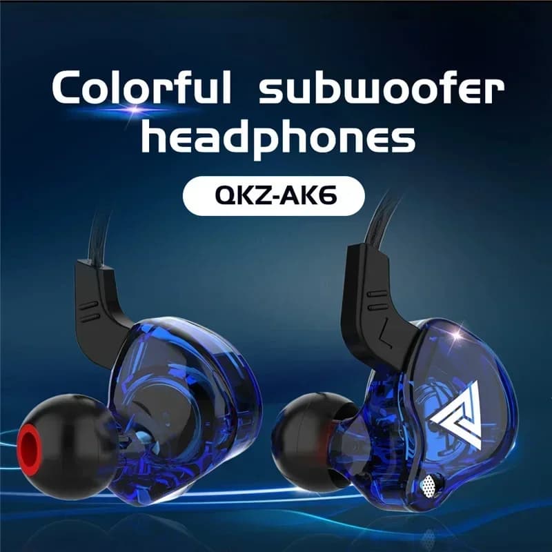 سماعات أذن سلكية QKZ AK6 مقاس 3.5 ملم سماعات أذن هاي فاي باس مع ميكروفون إلغاء الضوضاء سماعات رأس للألعاب الرياضية للهاتف الكمبيوتر المحمول - 5