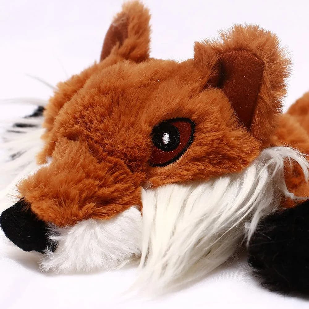 Funny Simulated Animal No Stuffing Dog Toy with Squeakers Durable Stuffingless Plush Squeaky Dog Chew Toy Crinkle Pet Squeak Toy - 4