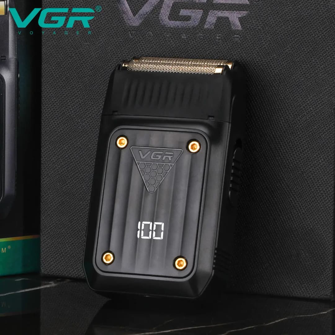 VGR 363 ماكينة حلاقة كهربائية احترافية، قابلة لإعادة الشحن، لتهذيب اللحية والشعر، للرجال - 2