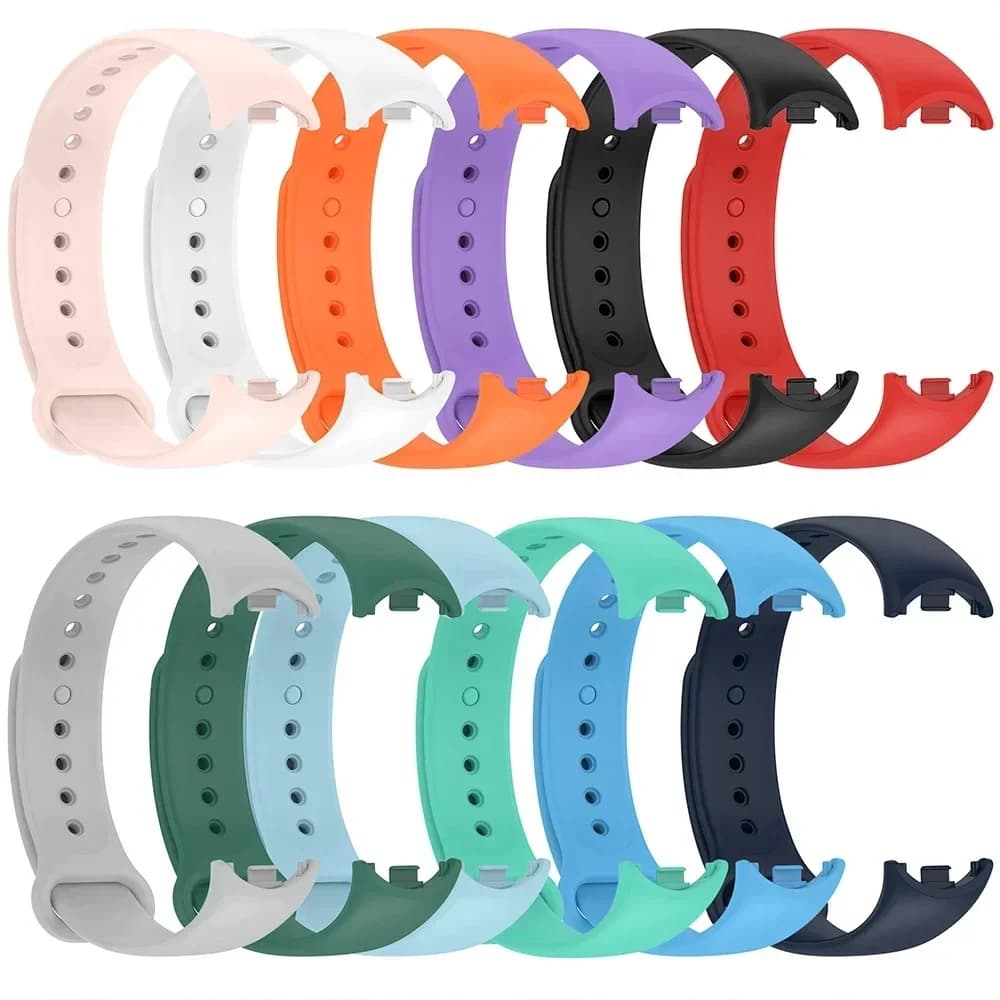 حزام ساعة لـ Xiaomi Mi Band 8-9 NFC سوار ملحقات الرياضة سيليكون Smartwatch معصمه correa Mi Band 8-9 النسخة العالمية