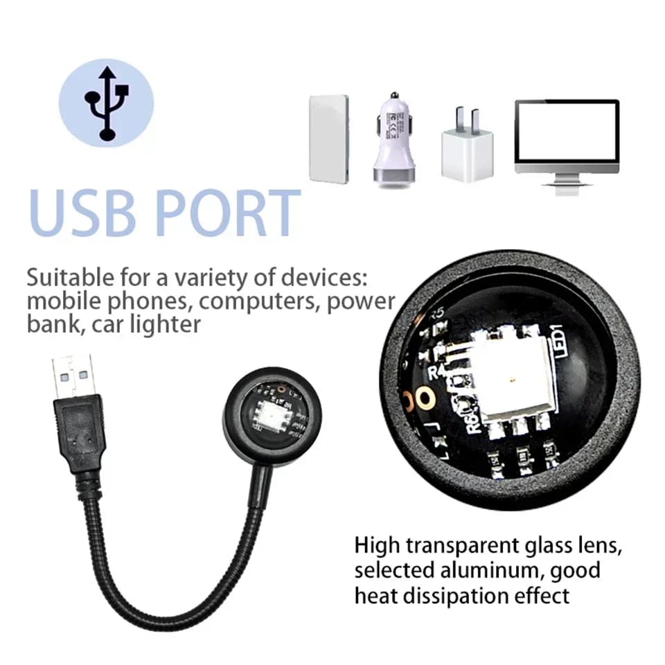 Led USB غروب الشمس مصباح العارض ديكور المنزل حفلة ليلة ضوء جو أضواء النيون لغرفة النوم غرفة المعيشة جدار التصوير - 4