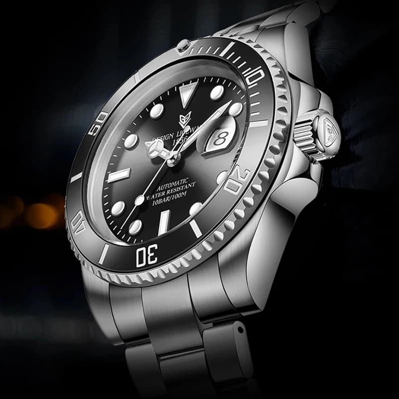 LIGE New Fashion Men's Mechanical Wristwatches Business Watch Men Waterproof Sport Automatic Watch For Men Relogios Masculino - 4