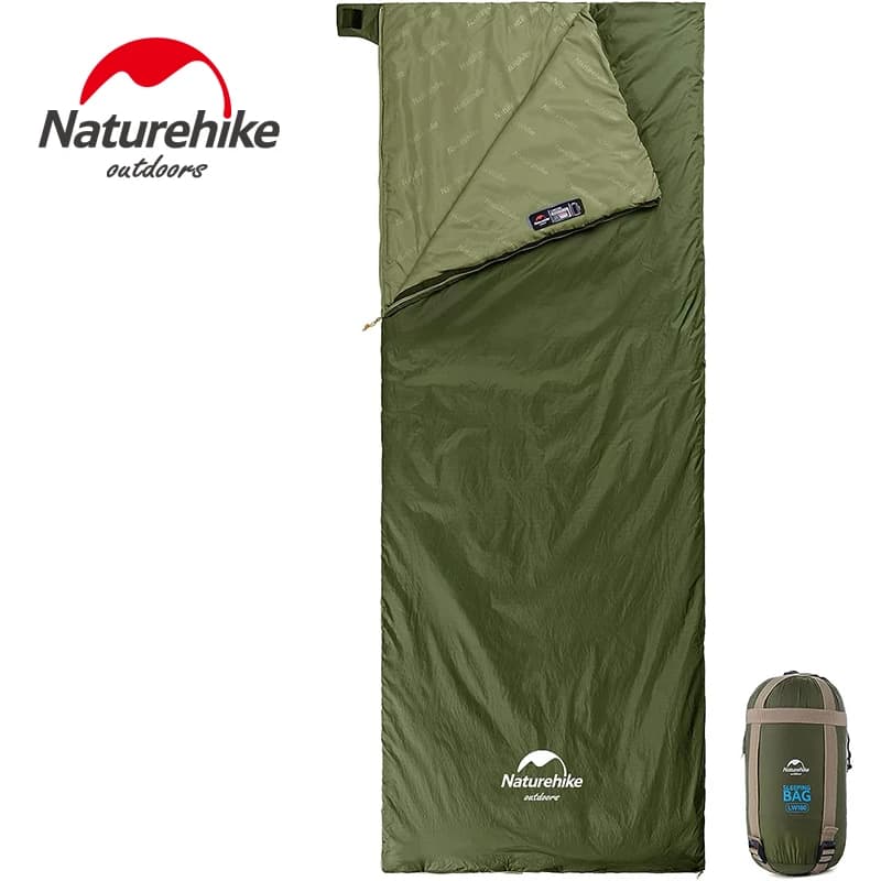 كيس نوم Naturehike lw180 خفيف الوزن من القطن لفصل الربيع والصيف مناسب للمشي والتخييم في الهواء الطلق