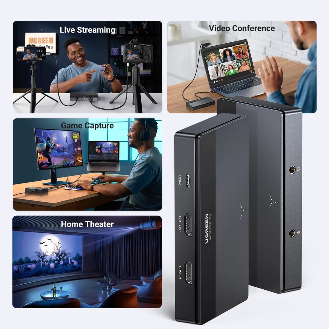بطاقة التقاط الفيديو UGREEN HDMI بدقة 4K60Hz من HDMI إلى USB/Type-C لصندوق تسجيل البث المباشر للكاميرا - 6
