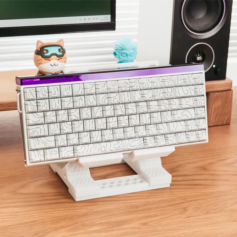 لوحة مفاتيح ميكانيكية سلكية AULA HERO84 HE، إضاءة RGB، إيقاع موسيقي، معدل استجابة 8K، مفتاح مغناطيسي، إكسسوارات كمبيوتر للاعبين