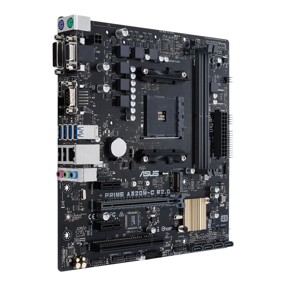 ASUS PRIME A320M-C R2.0 Motherboard Support Ryzen 5 2600X 3600 5600G 5600X3D CPU DDR4 3200MHz AMD A320 M.2 NVME AM4 Mainboard - 2