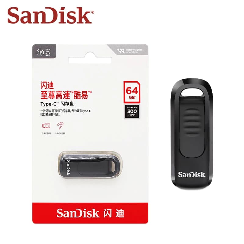محرك أقراص فلاش SanDisk Ultra Slider CZ480 قلم محرك أقراص 64GB 128GB 256GB سرعات قراءة حتى 400MB/s USB 3.2 Type-C فلاش ديسك للكمبيوتر اللوحي - 5