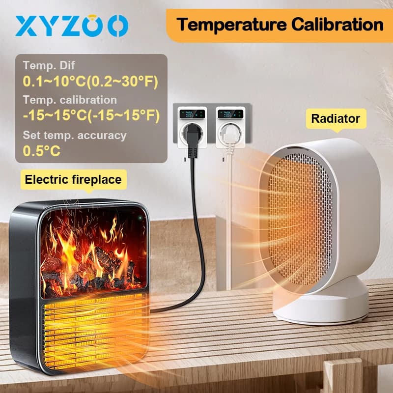 مقبس ذكي تيا واي فاي ترموستات 220V للتحكم في درجة الحرارة لتدفئة وتبريد الأرضيات مع دعم التحكم الصوتي لأليكسا وجوجل هوم - 3