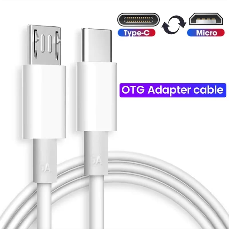 كابل بيانات شحن سريع 2.4A USB C إلى Micro USB نوع C ذكر إلى Micro USB ذكر محول شاحن سريع لهواوي سامسونج شاومي - 2