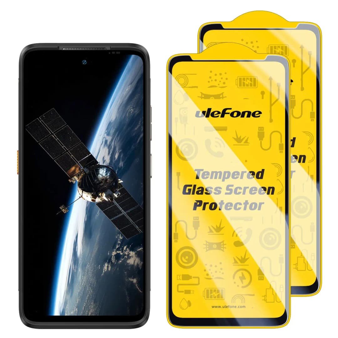 واقي شاشة Ulefone من الزجاج المقسى المضاد للبصمات عالي الدقة 2 قطع لهواتف Armor 23 Ultra و22 و21 و17 Pro وX13 وX12 وX11 Pro وPower Armor 19