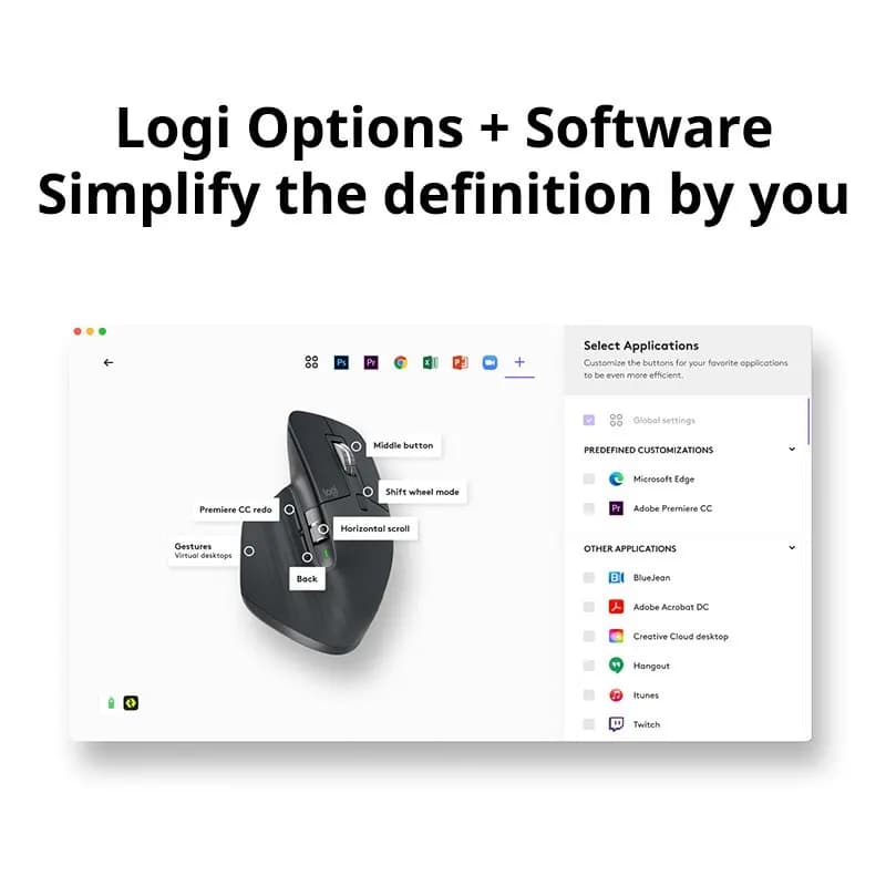 ماوس لاسلكي بلوتوث Logitech MX Master 3S عالي الجودة متعدد الشاشات للابتوب - 5