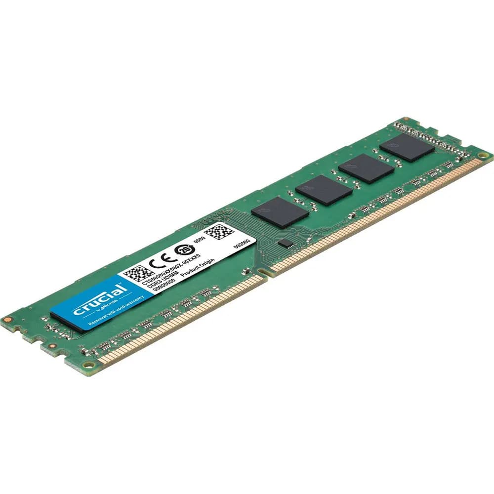 ذاكرة رام للكمبيوتر المكتبي من كروشيال، DDR3 و DDR3L، بسعات 4 جيجابايت و 8 جيجابايت و 16 جيجابايت، بترددات 1333 و 1600 و 1866 ميجاهرتز، بجهد 1.5 فولت و 1.35 فولت، PC3L-12800 و 14900، غير ECC، UDIMM - 4