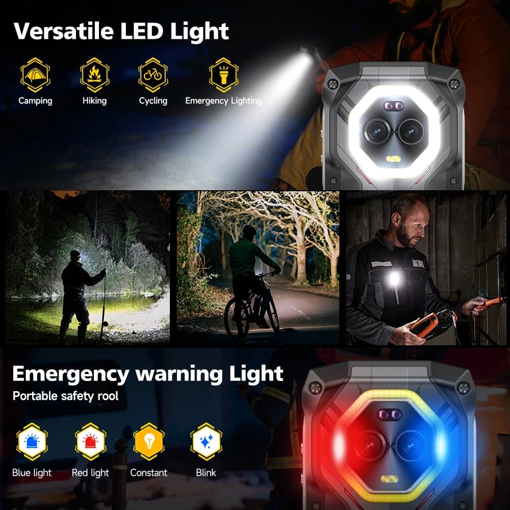 هاتف Ulefone Armor Mini 20 4G بشاشة 4.7 بوصة متين بكاميرا ليلية 64 ميجابكسل ونظام أندرويد 14 وبطارية 6200 مللي أمبير في الساعة وذاكرة 16 جيجابايت + 256 جيجابايت وشحن سريع 33 واط G99 - 3