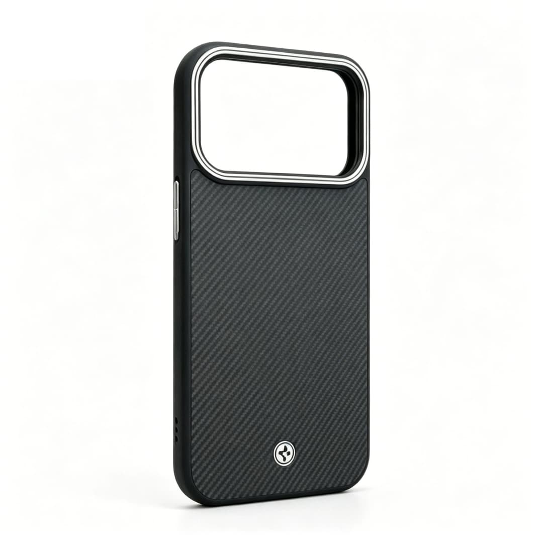 Spigen Enzo Leather MagFit For Magsafe Case for iPhone 17 Air 16 15 14 13 Pro Max Carbon Fiber Magnetic Shockproof Matte Cover - 3
