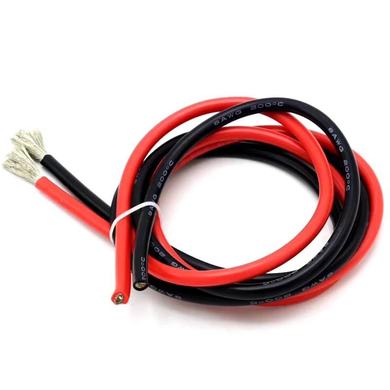 2 meter Silicon Wire 8 10 12 14 16 18 20 22AWG Heatproof Soft Silicone Silica Gel Wire Cable (1meter Red+1meter Black) )