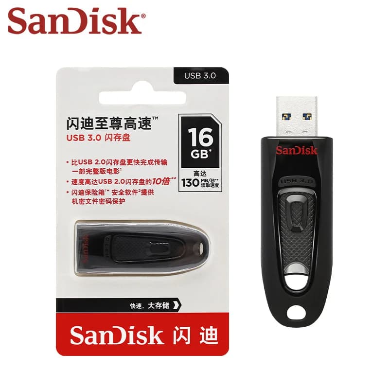 SanDisk Ultra USB 3.0 فلاش درايف 16 جيجابايت 32 جيجابايت 64 جيجابايت 128 جيجابايت 256 جيجابايت 512 جيجابايت CZ48 عالي السرعة بندريف ميني يو ستيك USB ذاكرة فلاش - 6