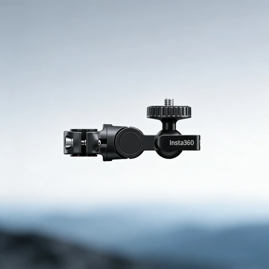 حامل مرآة الرؤية الخلفية من Insta360 للدراجات البخارية والدراجات الكهربائية، مشبك قضيب 6-15 ملم، زاوية قابلة للتعديل، ملحق رسمي