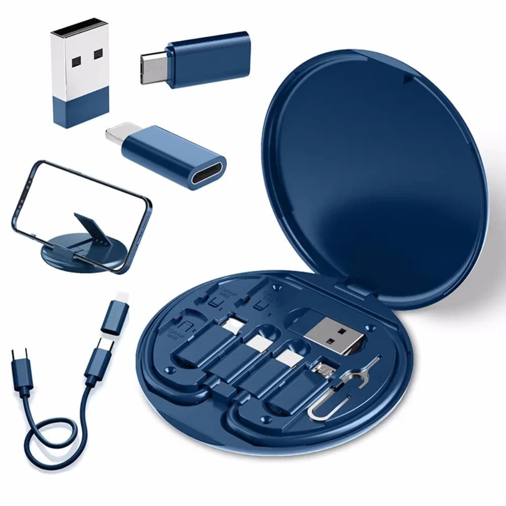 مجموعة كابلات شحن محول متعدد USB Type C إلى C 60W USB C للإضاءة مجموعة تحويل USB A و Type C إلى Micro/Type C/Lightning