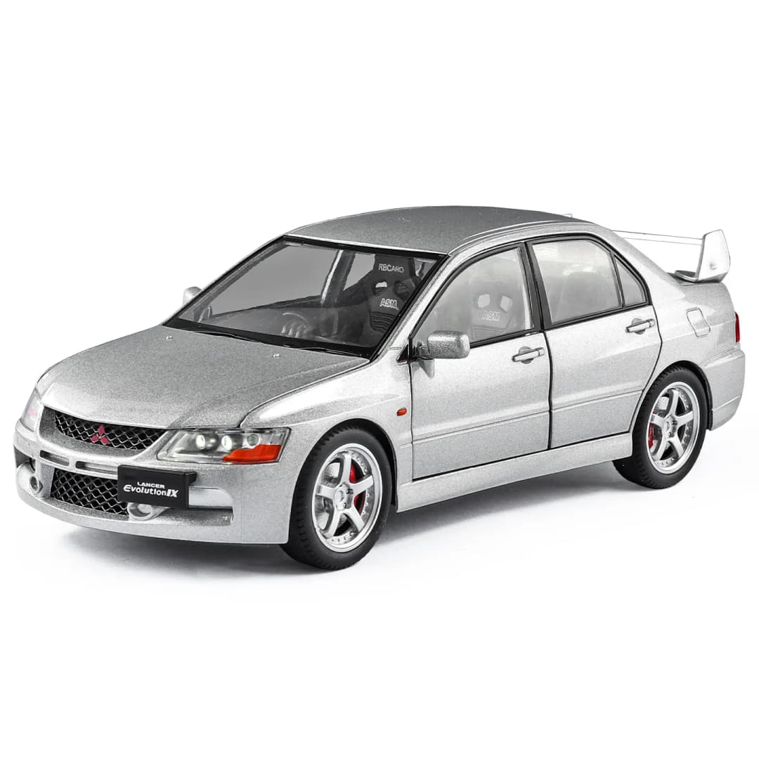 1: 24 Mitsubishi EVO9 Street Car Alloy Car Model Die Casting Metal Toy Car Model Simulation Sound and Light Children's Gift - 2