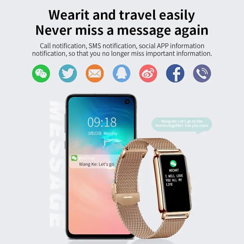 LIGE Smart Watch Women Full Touch Screen Bluetooth Call IP67 Waterproof Sports Fitness Tracker Smartwatch Women - 3