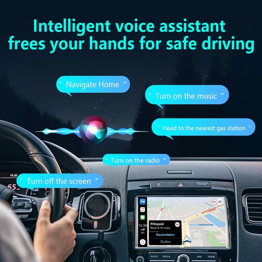 محول CarRocket 4 في 1 من سلكي إلى لاسلكي لسيارات Android Auto مع رابط مرآة وصندوق ذكي Mini Ai USB تشغيل فوري عبر Bluetooth وWiFi - 6