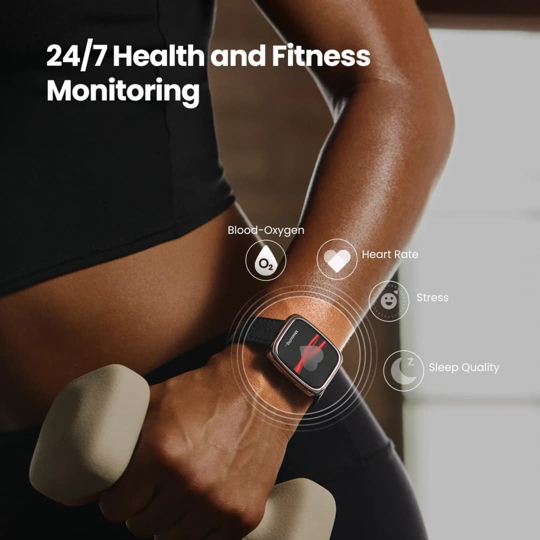 ساعة Amazfit Active 2 الذكية المربعة الفاخرة ببطارية تدوم حتى 10 أيام مع أكثر من 160 وضع تمرين - 5