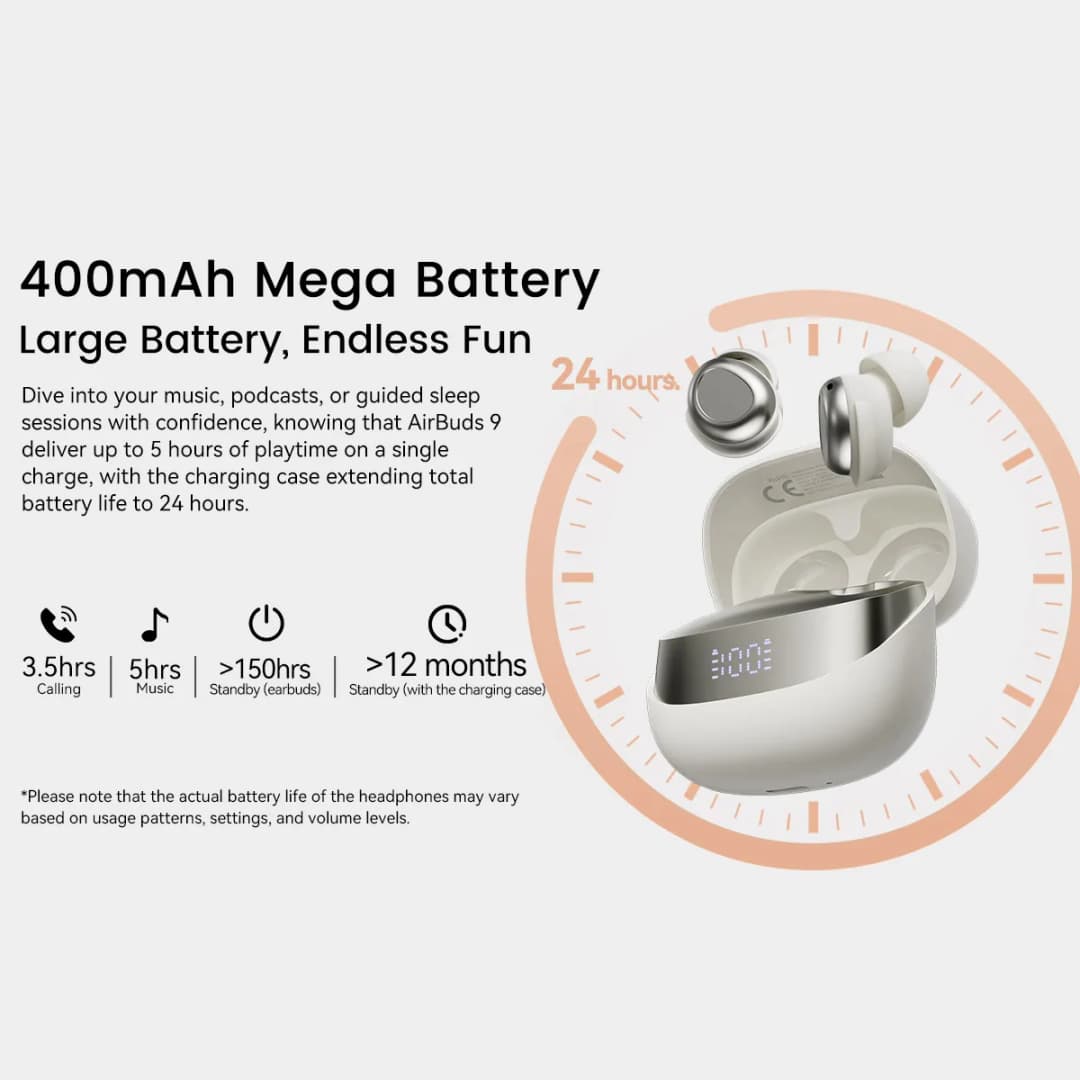 سماعات رأس Blackview AirBuds 9 TWS سماعات أذن لاسلكية تحكم باللمس مع ميكروفون بطارية 400mAh بلوتوث 5.4 - 6