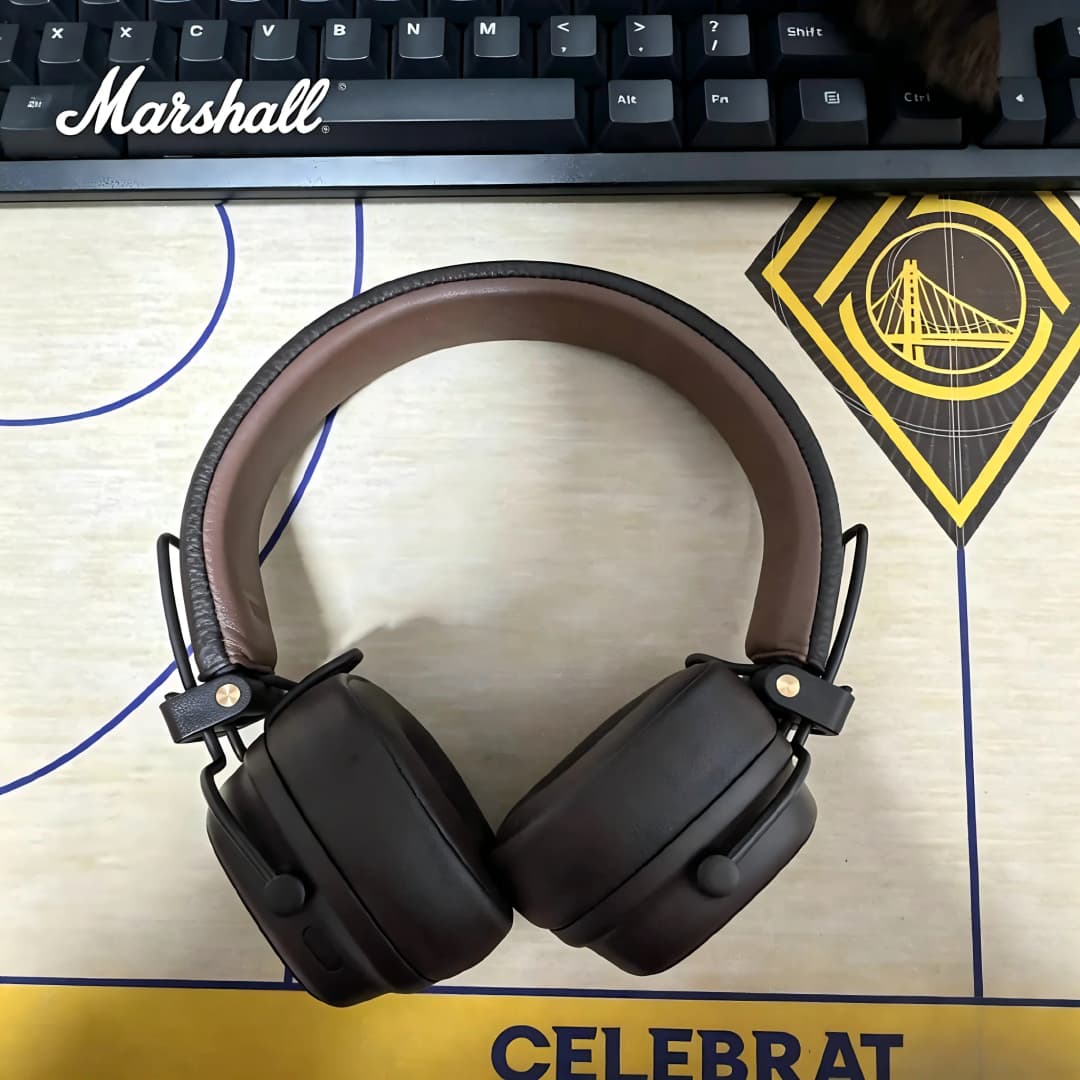 Marshall Major Ⅴ On-Ear Bluetooth Headphones Wireless Deep Fashion Bass Foldable Headset with Microphone for Sports & Gaming - 4