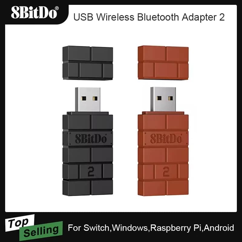 8BitDo مستقبل لاسلكي USB محول بلوتوث 2 لPS5 PS4 Xbox Series X/S وحدات تحكم بلوتوث 8bitdo لسويتش 2 Windows